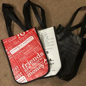Lululemon reusable totes.several available!